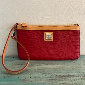Dooney & Bourke red leather wristlet